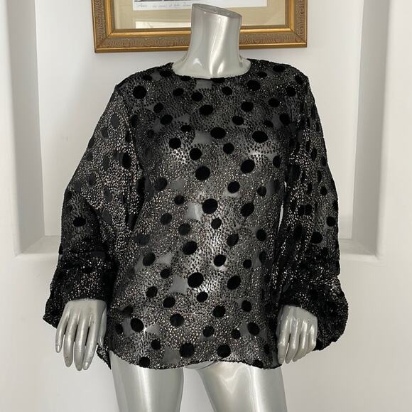 SAINT LAURENT PARIS BLACK TOP  SIZE F42 - Picture 1 of 14